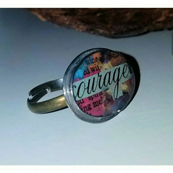 2 Artist Handmade Rings Adjustable Inspirational - Picture 3 of 8